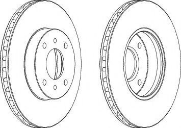 Disc frana NISSAN PRIMERA Hatchback (P11) (1996 - 2002) FERODO DDF959 piesa NOUA