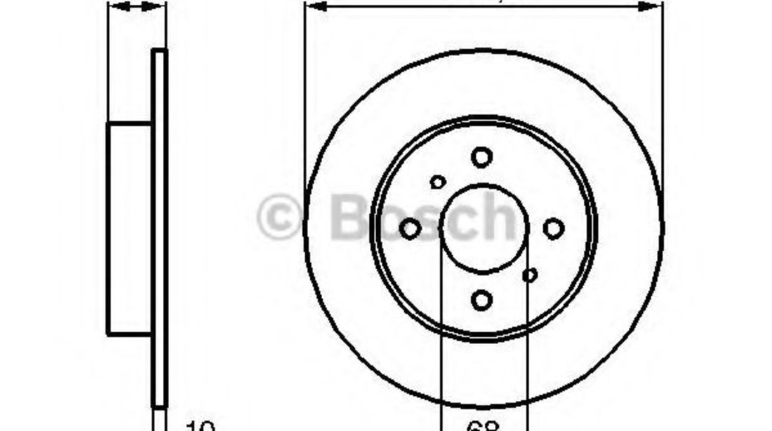 Disc frana NISSAN PRIMERA Hatchback (P11) (1996 - 2002) BOSCH 0 986 479 105 piesa NOUA