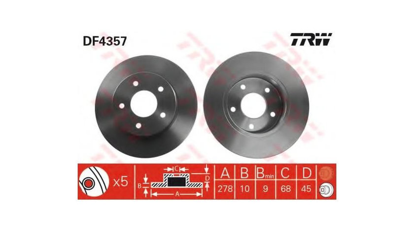 Disc frana Nissan PRIMERA Hatchback (P12) 2002-2016 #2 08946120