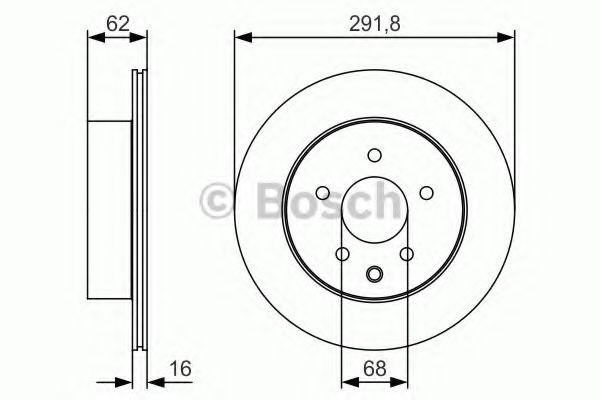 Disc frana NISSAN PRIMERA Hatchback (P12) (2002 - 2016) BOSCH 0 986 479 S31 piesa NOUA