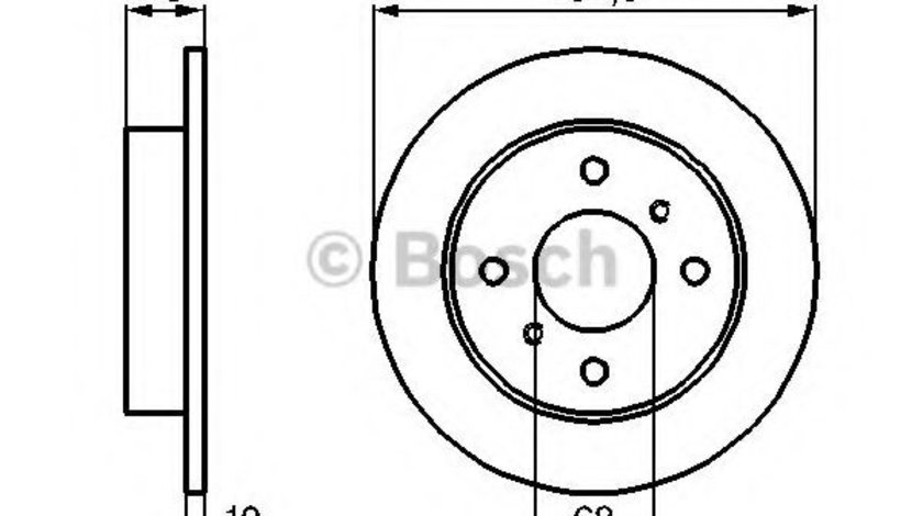 Disc frana NISSAN PRIMERA (P11) (1996 - 2001) BOSCH 0 986 478 564 piesa NOUA