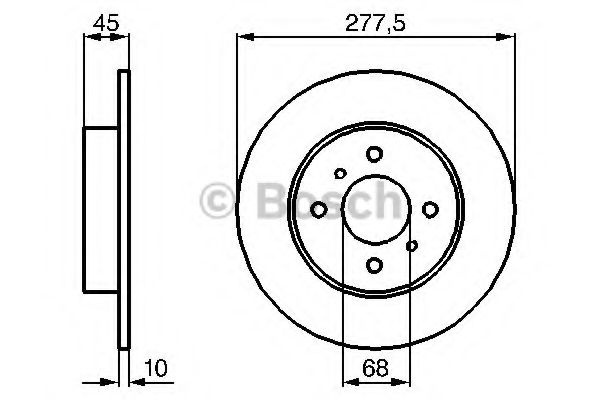 Disc frana NISSAN PRIMERA (P11) (1996 - 2001) BOSCH 0 986 479 105 piesa NOUA