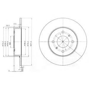 Disc frana NISSAN PRIMERA (P11) (1996 - 2001) DELPHI BG3764 piesa NOUA