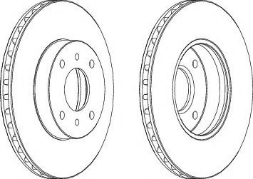 Disc frana NISSAN PRIMERA (P11) (1996 - 2001) FERODO DDF959 piesa NOUA