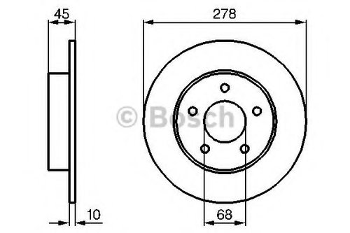 Disc frana NISSAN PRIMERA (P12) (2002 - 2016) BOSCH 0 986 479 B64 piesa NOUA