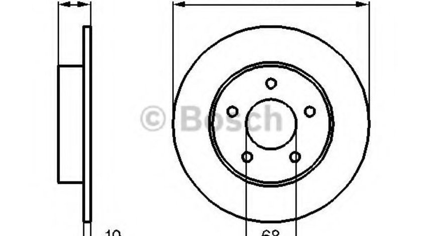 Disc frana NISSAN PRIMERA (P12) (2002 - 2016) BOSCH 0 986 479 B64 piesa NOUA