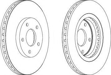 Disc frana NISSAN QASHQAI / QASHQAI +2 (J10, JJ10) (2007 - 2013) FERODO DDF1589 piesa NOUA