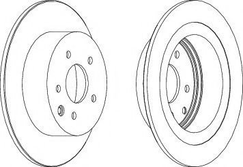 Disc frana NISSAN QASHQAI / QASHQAI +2 (J10, JJ10) (2007 - 2013) FERODO DDF1590 piesa NOUA