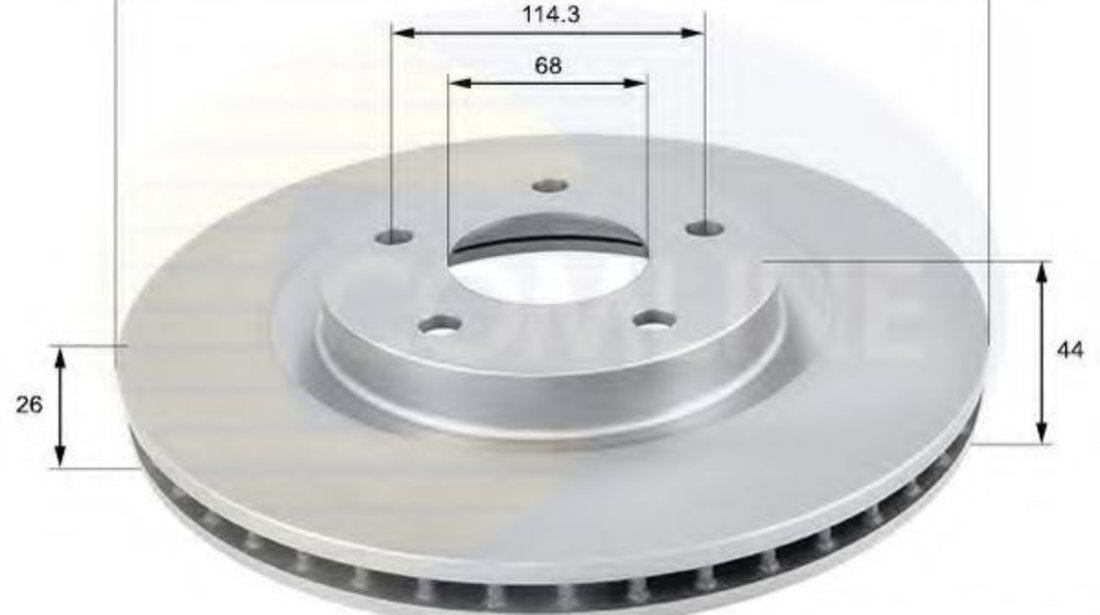 Disc frana NISSAN QASHQAI / QASHQAI +2 (J10, JJ10) (2007 - 2013) COMLINE ADC0274V piesa NOUA