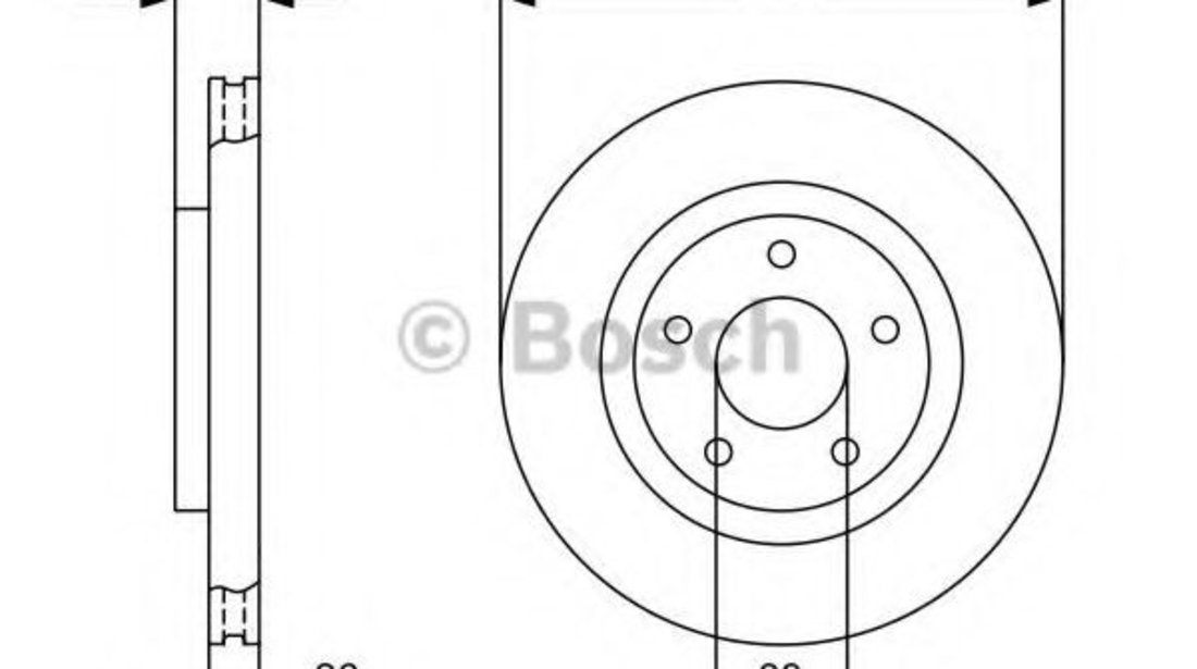 Disc frana NISSAN QASHQAI / QASHQAI +2 (J10, JJ10) (2007 - 2013) BOSCH 0 986 479 C04 piesa NOUA