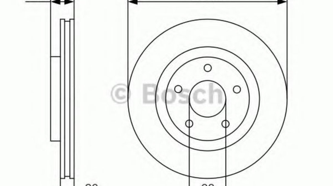 Disc frana NISSAN QASHQAI / QASHQAI +2 (J10, JJ10) (2007 - 2013) BOSCH 0 986 479 R89 piesa NOUA