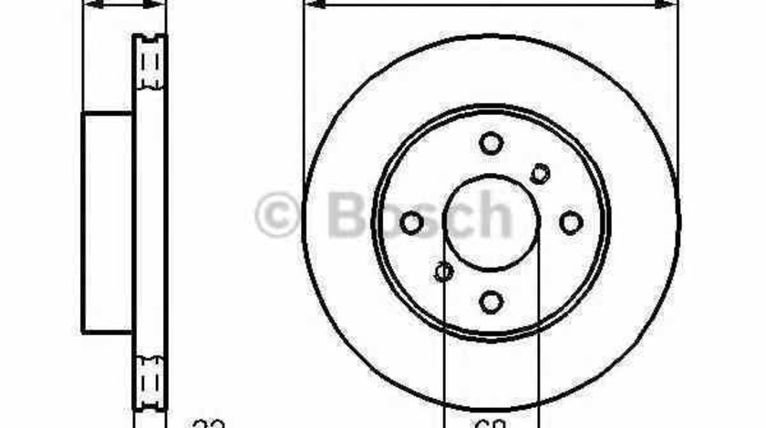 Disc frana NISSAN SKYLINE R33 BOSCH 0 986 478 567