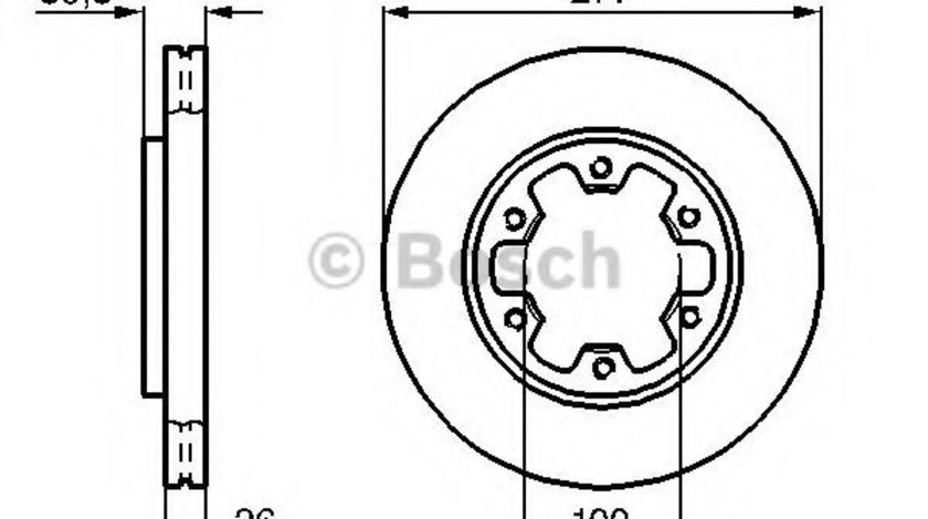 Disc frana NISSAN TERRANO II (R20) (1992 - 2007) BOSCH 0 986 478 532 piesa NOUA