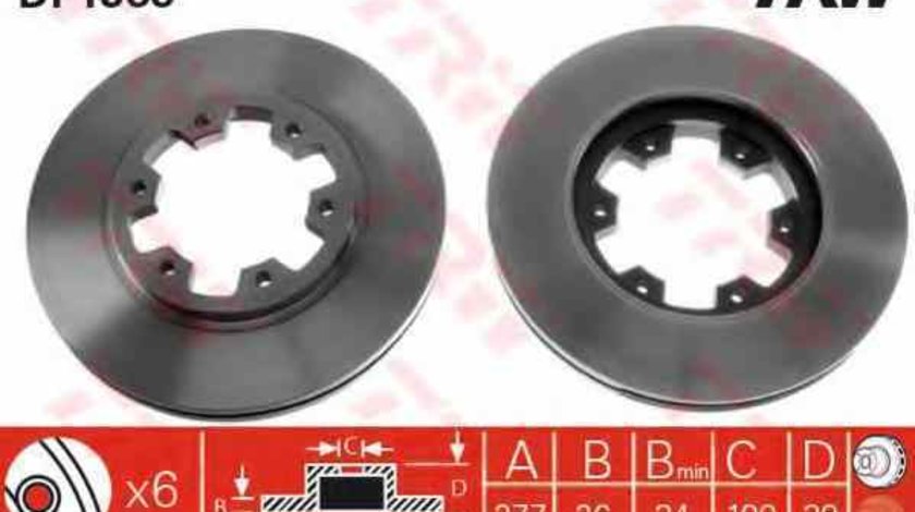 Disc frana NISSAN TERRANO II R20 TRW DF1965