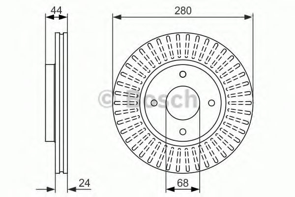 Disc frana NISSAN TIIDA Hatchback (C11X) (2006 - 2016) BOSCH 0 986 479 737 piesa NOUA
