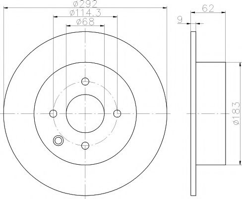 Disc frana NISSAN TIIDA Hatchback (C11X) (2006 - 2016) TEXTAR 92234303 piesa NOUA