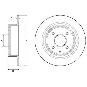 Disc frana NISSAN TIIDA Hatchback (C11X) (2006 - 2016) DELPHI BG4666C piesa NOUA