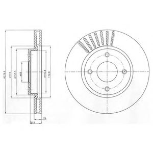 Disc frana NISSAN TIIDA Limuzina (SC11X) (2006 - 2016) DELPHI BG4337 piesa NOUA