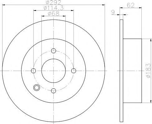 Disc frana NISSAN TIIDA Limuzina (SC11X) (2006 - 2016) TEXTAR 92234303 piesa NOUA