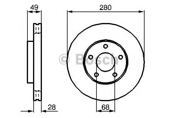 Disc frana NISSAN X-TRAIL (T30) (2001 - 2013) BOSCH 0 986 479 B61 piesa NOUA