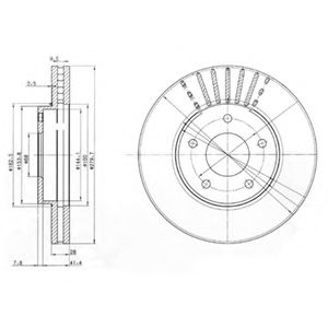 Disc frana NISSAN X-TRAIL (T30) (2001 - 2013) DELPHI BG3816 piesa NOUA