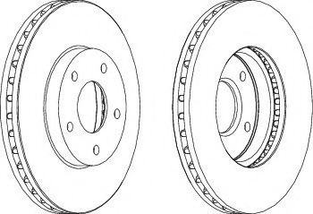 Disc frana NISSAN X-TRAIL (T30) (2001 - 2013) FERODO DDF1249C piesa NOUA