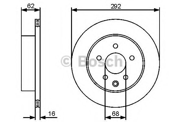 Disc frana NISSAN X-TRAIL (T31) (2007 - 2013) BOSCH 0 986 479 C12 piesa NOUA
