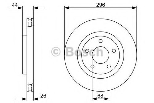 Disc frana NISSAN X-TRAIL (T31) (2007 - 2013) BOSCH 0 986 479 358 piesa NOUA