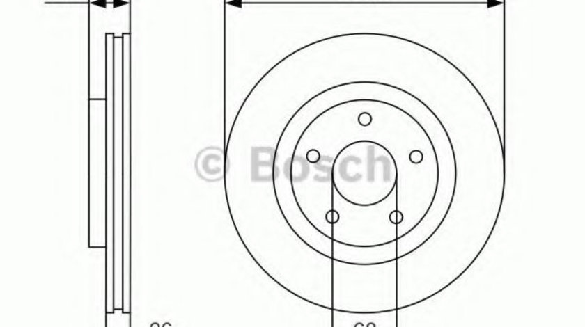 Disc frana NISSAN X-TRAIL (T31) (2007 - 2013) BOSCH 0 986 479 R89 piesa NOUA