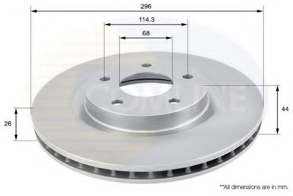 Disc frana NISSAN X-TRAIL (T31) (2007 - 2013) COMLINE ADC0274V piesa NOUA
