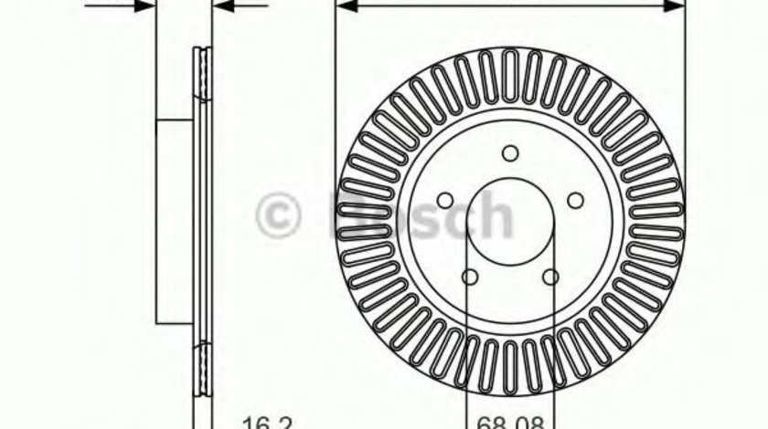 Disc frana NISSAN X-TRAIL (T32) (2013 - 2016) BOSCH 0 986 479 D20 piesa NOUA