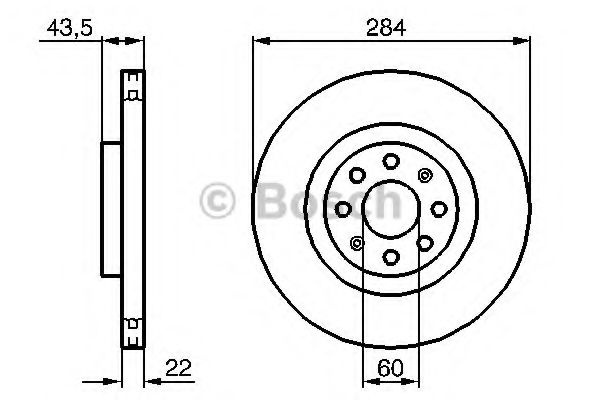 Disc frana OPEL ADAM (2012 - 2016) BOSCH 0 986 479 B90 piesa NOUA