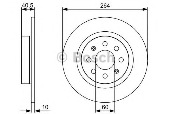 Disc frana OPEL ADAM (2012 - 2016) BOSCH 0 986 479 517 piesa NOUA