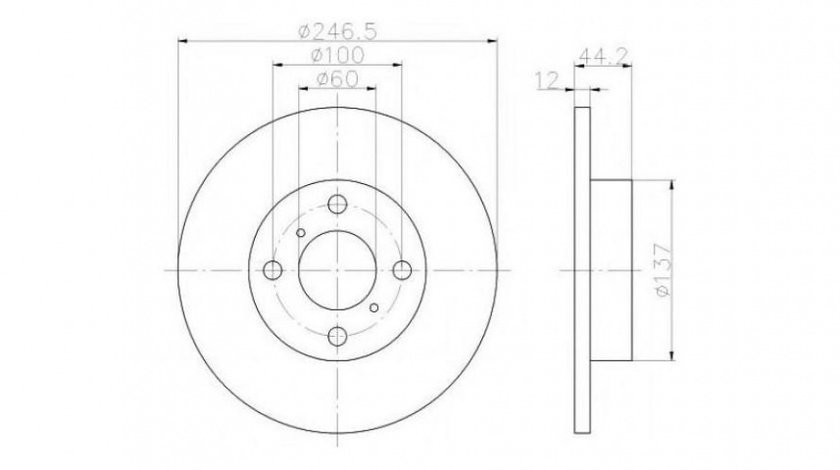 Disc frana Opel AGILA (A) (H00) 2000-2007 #2 08870510