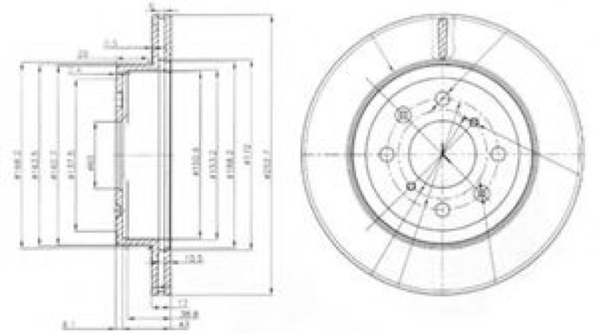 Disc frana OPEL AGILA (A) (H00) (2000 - 2007) DELPHI BG3884 piesa NOUA