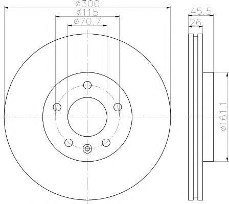Disc frana OPEL AMPERA (2011 - 2016) TEXTAR 92205605 piesa NOUA