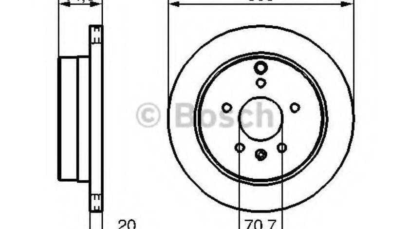 Disc frana OPEL ANTARA (2006 - 2016) BOSCH 0 986 479 268 piesa NOUA