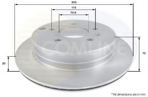 Disc frana OPEL ANTARA (2006 - 2016) COMLINE ADC1147V piesa NOUA