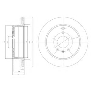 Disc frana OPEL ANTARA (2006 - 2016) DELPHI BG4069 piesa NOUA