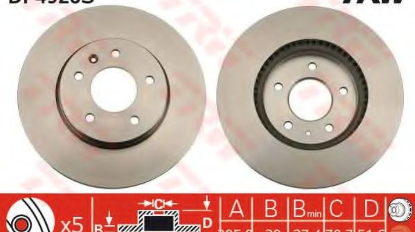 Disc frana OPEL ANTARA (2006 - 2016) TRW DF4928S piesa NOUA