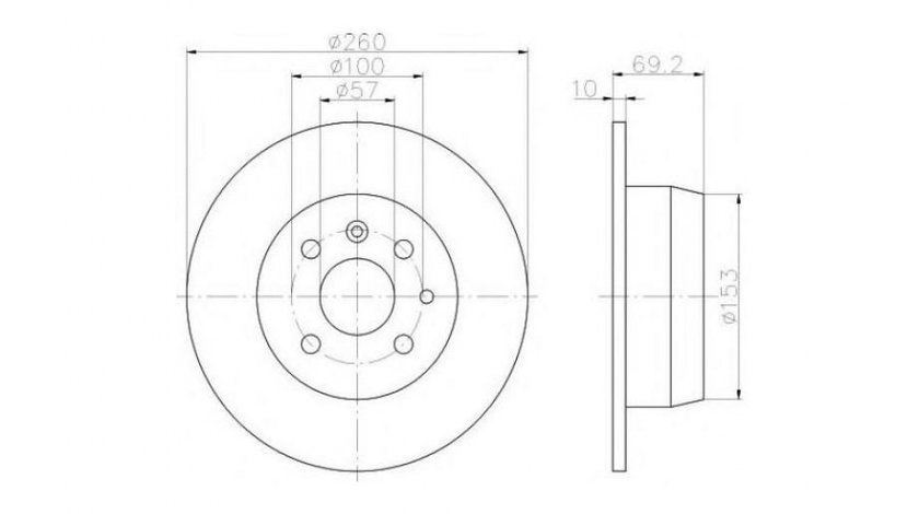 Disc frana Opel ASTRA F CLASSIC combi 1998-2005 #2 08555910