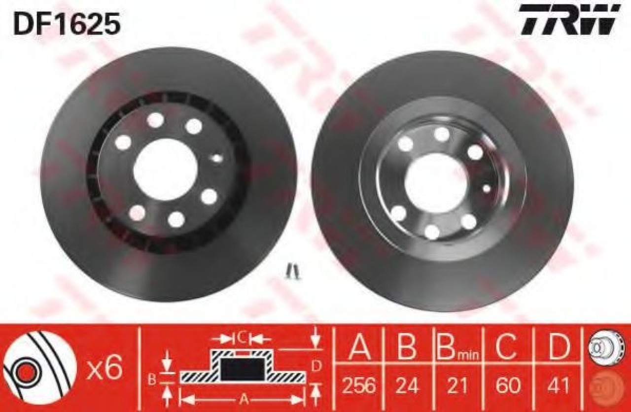 Disc frana OPEL ASTRA F Combi (51, 52) (1991 - 1998) TRW DF1625 piesa NOUA