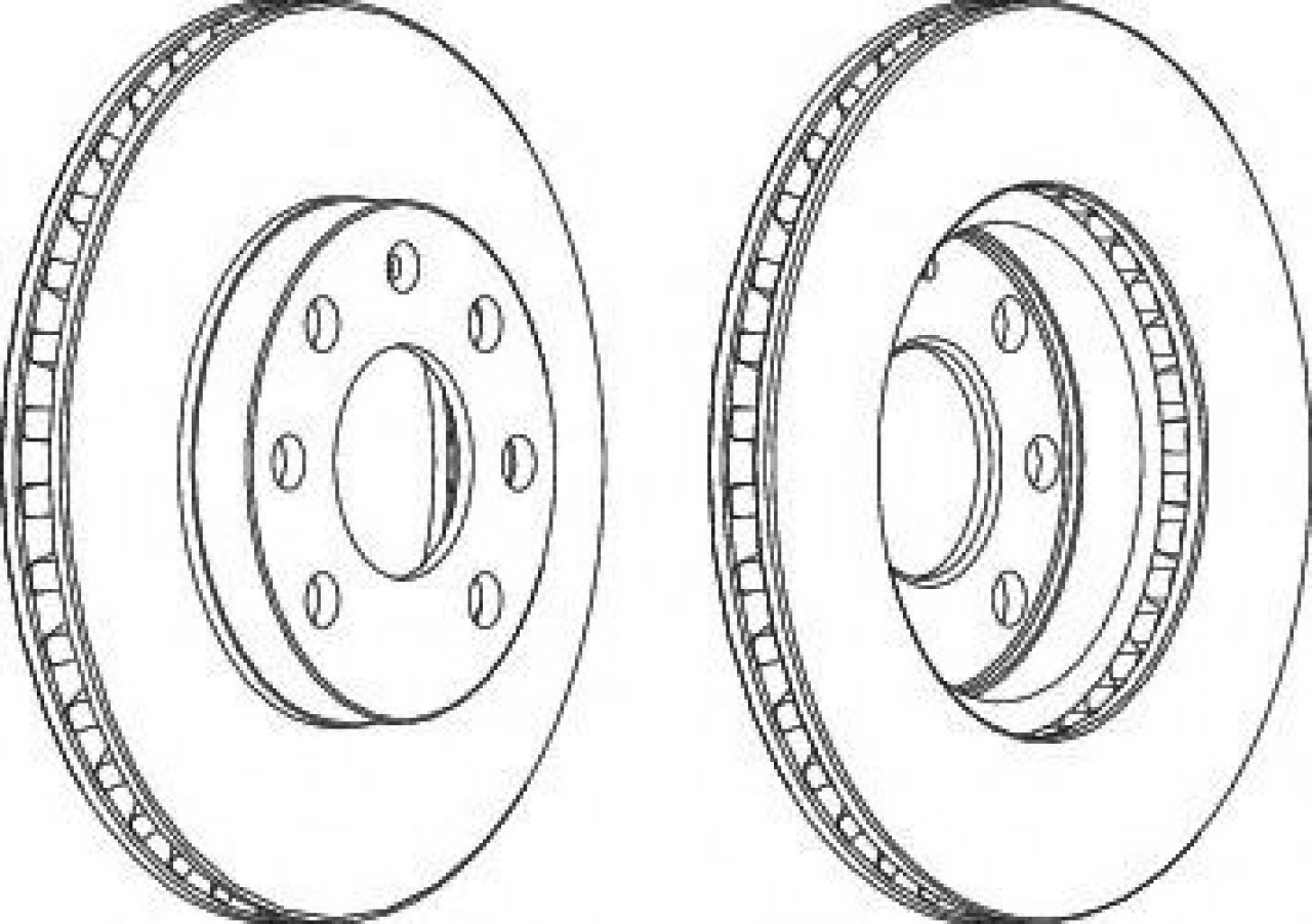 Disc frana OPEL ASTRA F Combi (51, 52) (1991 - 1998) FERODO DDF151 piesa NOUA