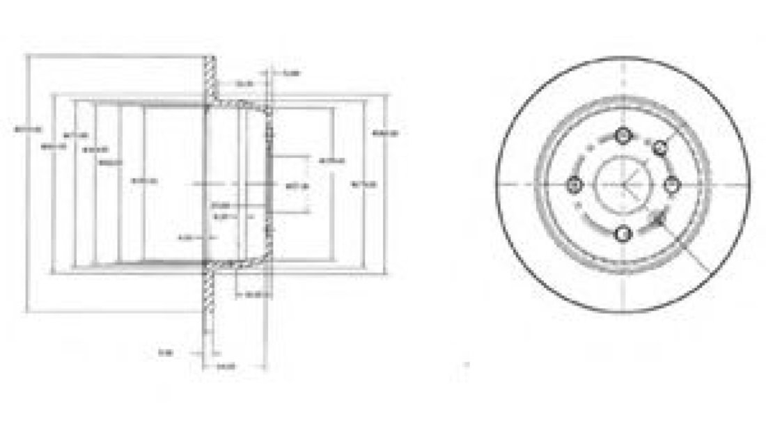 Disc frana OPEL ASTRA F Combi (51, 52) (1991 - 1998) DELPHI BG2635 piesa NOUA