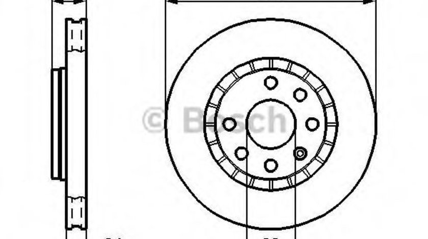 Disc frana OPEL ASTRA F Combi (51, 52) (1991 - 1998) BOSCH 0 986 478 327 piesa NOUA