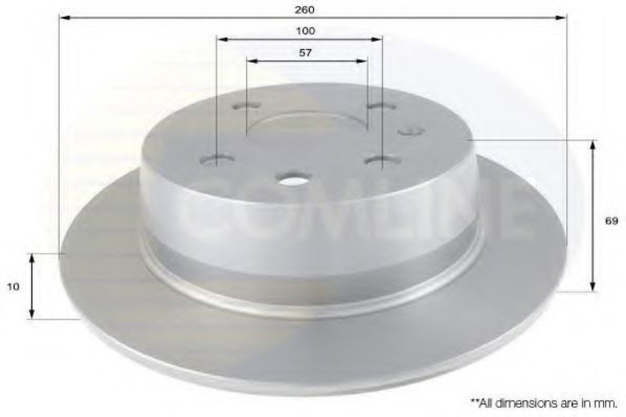 Disc frana OPEL ASTRA F Combi (51, 52) (1991 - 1998) COMLINE ADC1119 piesa NOUA