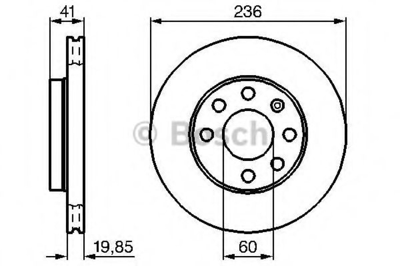 Disc frana OPEL ASTRA F Combi (51, 52) (1991 - 1998) BOSCH 0 986 478 192 piesa NOUA