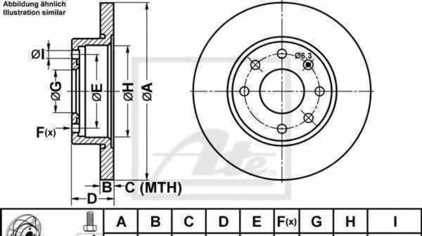 Disc frana OPEL ASTRA F hatchback 53 54 58 59 ATE 24.0313-0161.1