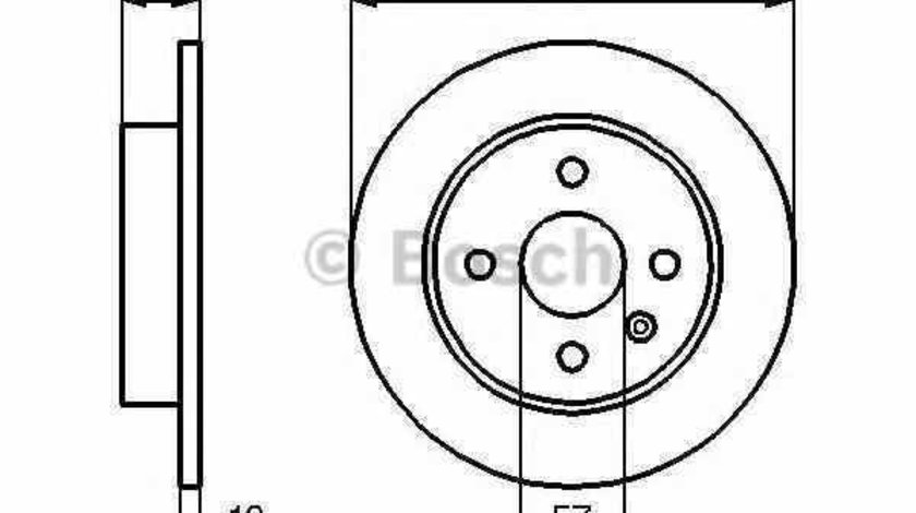 Disc frana OPEL ASTRA G Cabriolet F67 BOSCH 0 986 478 882