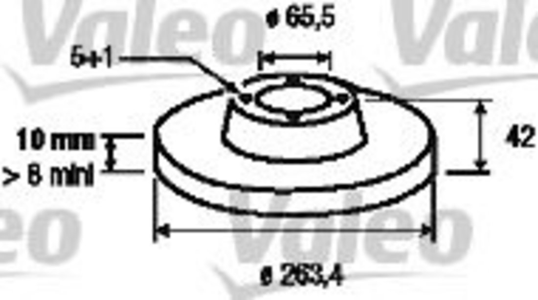 Disc frana OPEL ASTRA G Combi (F35) (1998 - 2009) VALEO 186593 piesa NOUA